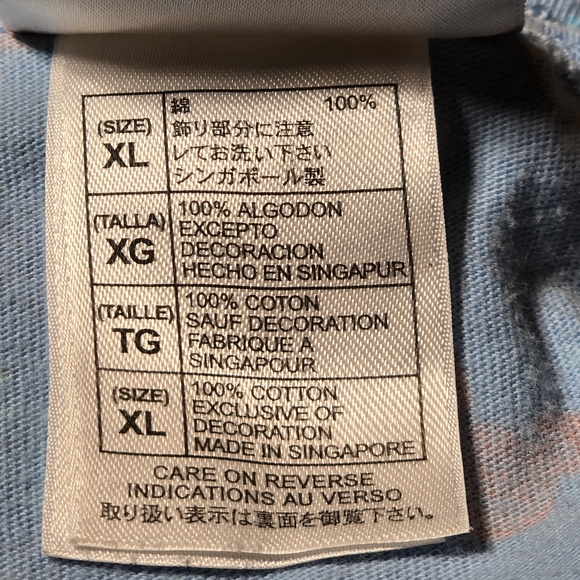 Walt Disney World Mickey Fantasia Nightgown Sleepwear Blue 100% Cotton XL - Picture 3 of 7